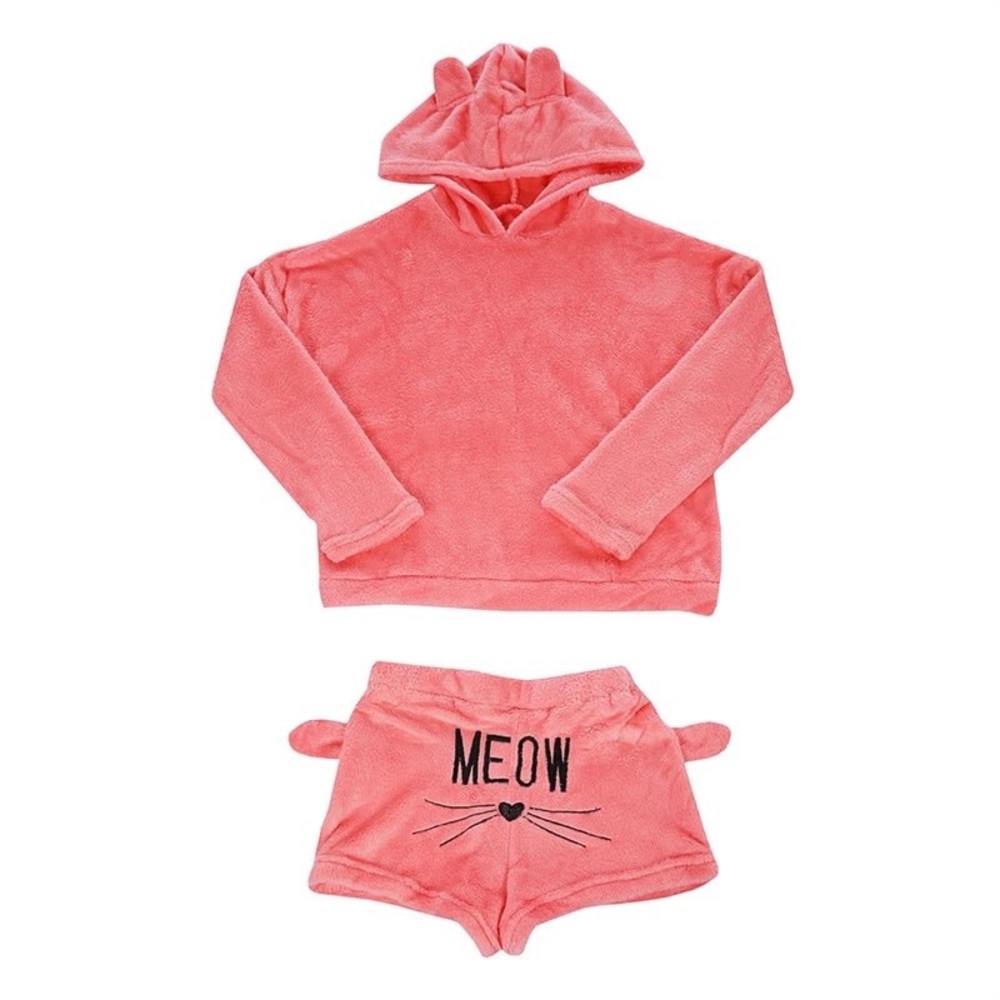 LAST 🆕Womens Cute Pajamas Meow Sleepwear Set - Picture 2 of 8